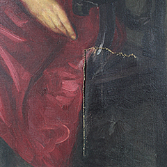 Riss in einem Gemälde