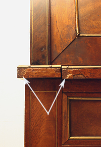 Vorzustand fehlende Furniere