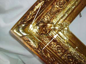 Rahmen während der Restaurierung